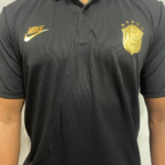 Camiseta Brasil Polo Preta Casual
