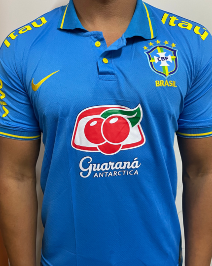 Camiseta Brasil Guaraná Polo Azul Claro