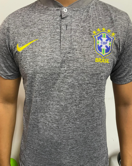 Camiseta Brasil Cinza Casual