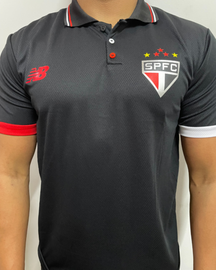 Camiseta São Paulo Casual Polo Preta