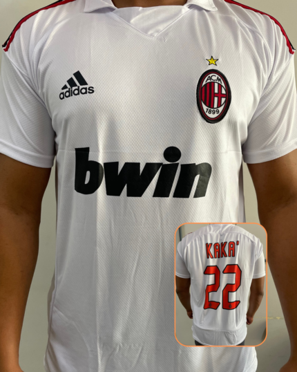 Camisa Milan Branca Retrô Kaká 2007/08