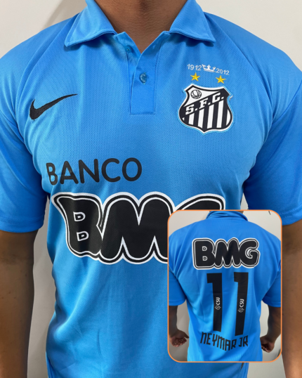 Camisa Santos Azul Retrô Neymar 2012/13