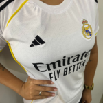 Camisa Real Madrid I Trad Branca 2025/26 Feminina