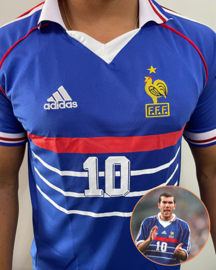Camiseta França I Azul Retrô Zidane 1998/99
