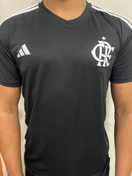 Camiseta Flamengo Preta Básica Casual