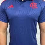 Camisa Flamengo Polo Azul Casual