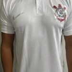 Camisa Corinthians Gola Polo Branca Casual
