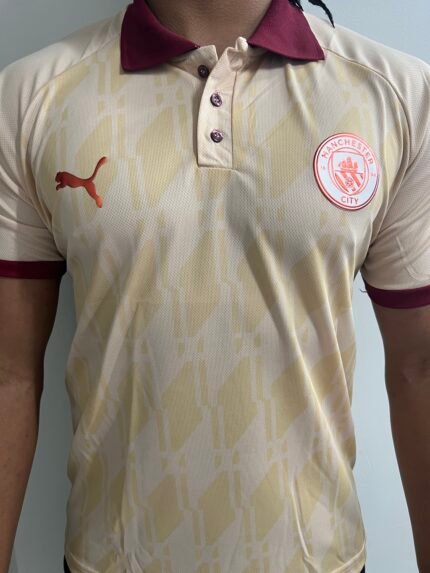 Camisa Man City Bege Casual 2023/24