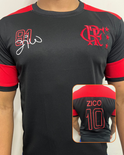 Camisa Flamengo Retrô Zico Preta