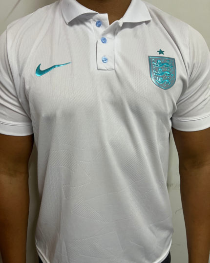 Camisa Inglaterra Polo Branca Casual