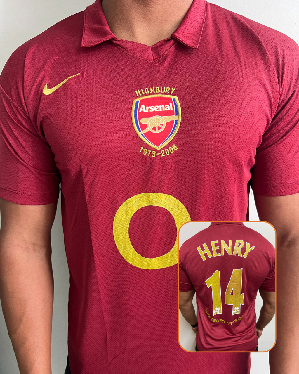 15491720058-catalogo-2-c571640ec3cd47a6f517701307902178-1024-1024-1.png Camiseta Arsenal Vermelha Retrô Henry 2005/06 - Imagem 1
