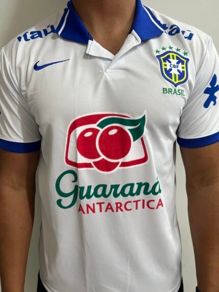 Camisa Brasil Guaraná branca Polo