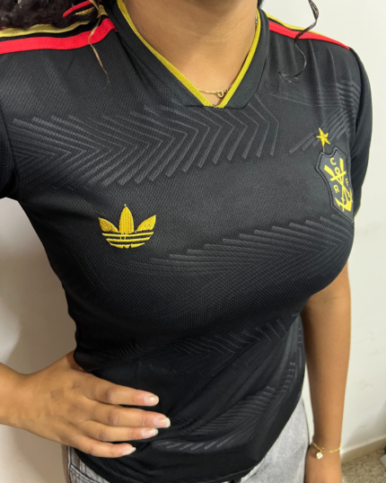 Camisa Flamengo Casual Preta Feminina