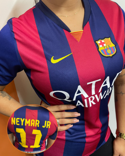 Camisa Barcelona Trad Retrô Neymar 2014/15 Feminina