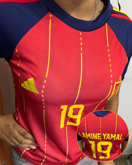 Camisa Espanha Vermelha 2026/27 Lamine Yamal Feminina