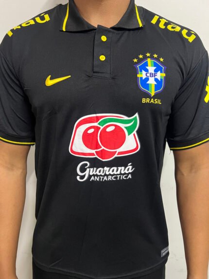 Camisa Brasil Guaraná Preta Polo