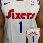 Camiseta Philadelphia 76ers Branca James Harden 1