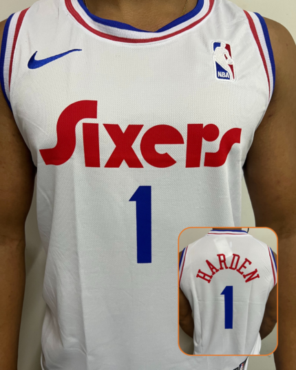 Camiseta Philadelphia 76ers Branca James Harden 1