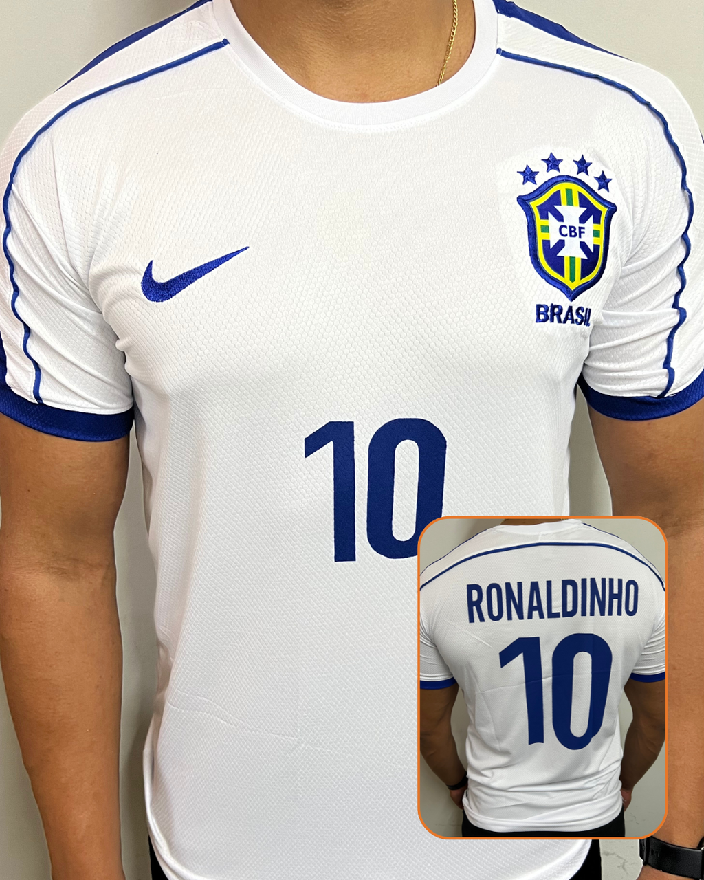 15491720268-catalogo-fc937c9387947fc9f617703980217664-1024-1024-1.png Camisa Brasil Branca Ronaldinho - Imagem 1