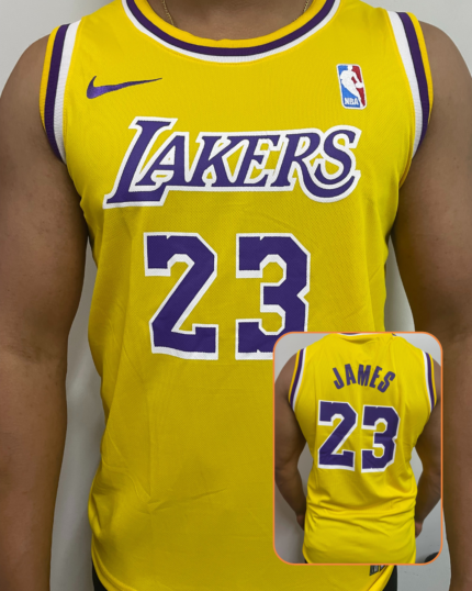 Camiseta Los Angeles Lakers Amarela Lebron James 23