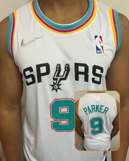 Camiseta San Antonio Spurs Branca Tony Parker 9