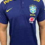 Camiseta Brasil Azul Marinho Itaú Polo