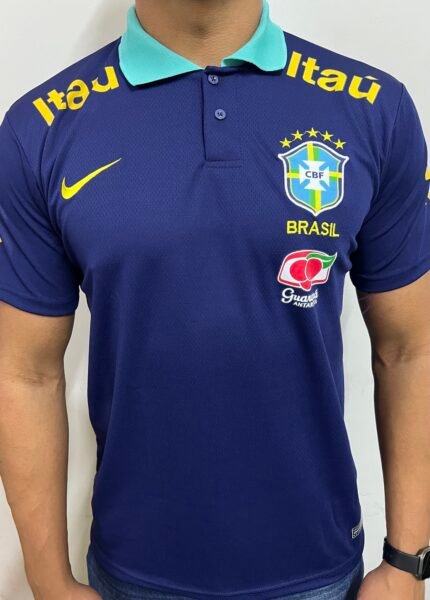 Camiseta Brasil Azul Marinho Itaú Polo